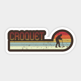 Retro Croquet Player Sticker